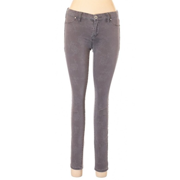 BlankNYC | gray floral low rise skinny jeans size 28 - Picture 7 of 8